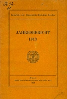 Jahresbericht. 1913