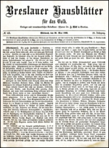 Breslauer Hausblätter für das Volk. Jg. 4, Nr. 43 (1866)