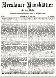 Breslauer Hausblätter für das Volk. Jg. 4, Nr. 51 (1866)