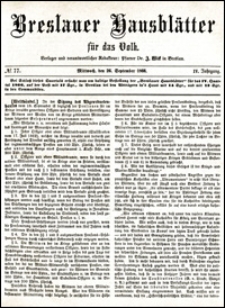 Breslauer Hausblätter für das Volk. Jg. 4, Nr. 77 (1866)