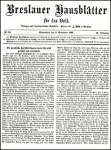 Breslauer Hausblätter für das Volk. Jg. 4, Nr. 88 (1866) + Beilage