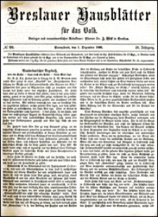 Breslauer Hausblätter für das Volk. Jg. 4, Nr. 96 (1866) + Beilage
