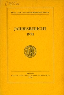 Jahresbericht. 1931