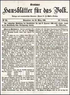 Breslauer Hausblätter für das Volk. Jg. 3, Nr. 24 (1865)