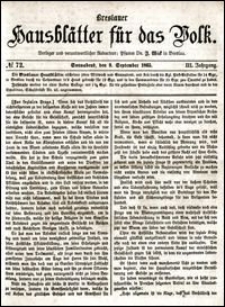 Breslauer Hausblätter für das Volk. Jg. 3, Nr. 72 (1865)
