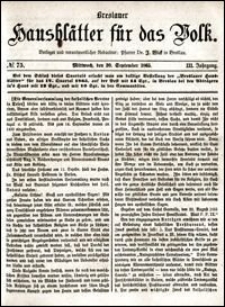 Breslauer Hausblätter für das Volk. Jg. 3, Nr. 75 (1865)
