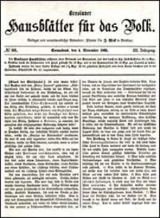 Breslauer Hausblätter für das Volk. Jg. 3, Nr. 88 (1865)