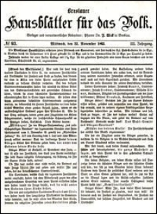 Breslauer Hausblätter für das Volk. Jg. 3, Nr. 93 (1865)