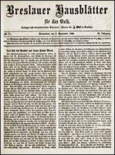 Breslauer Hausblätter für das Volk. Jg. 6, Nr. 71 (1868) + Beilage