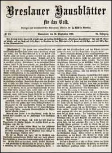 Breslauer Hausblätter für das Volk. Jg. 6, Nr. 75 (1868) + Beilage