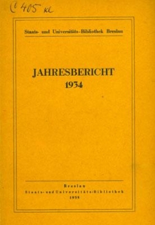 Jahresbericht. 1934