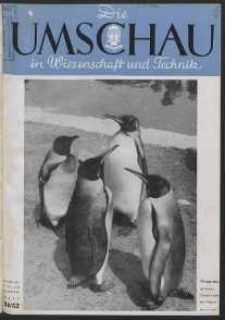 Die Umschau : Wochenschschrift über die Fortschritte in Wissenschaft und Technik. 45. Jahrgang, 1941, Heft 51/52