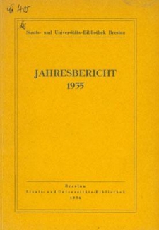 Jahresbericht. 1935