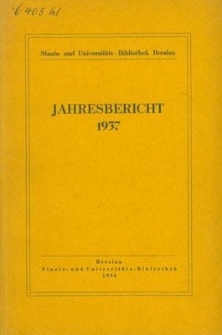 Jahresbericht. 1937