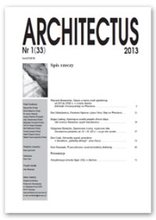 Architectus : Pismo Wydziału Architektury Politechniki Wrocławskiej, 2013, nr 1 (33)
