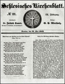 Schlesisches Kirchenblatt. Jg. 9, Nr. 21 (1843)
