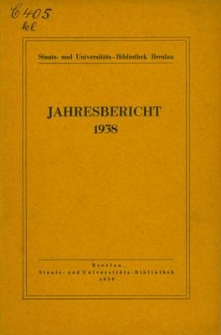 Jahresbericht. 1938