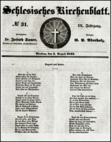 Schlesisches Kirchenblatt. Jg. 9, Nr. 31 (1843)