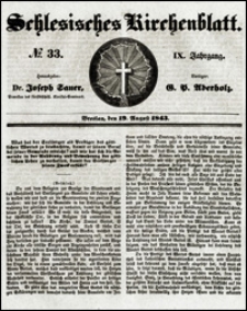 Schlesisches Kirchenblatt. Jg. 9, Nr. 33 (1843)