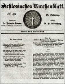 Schlesisches Kirchenblatt. Jg. 9, Nr. 40 (1843)