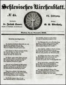Schlesisches Kirchenblatt. Jg. 9, Nr. 45 (1843)