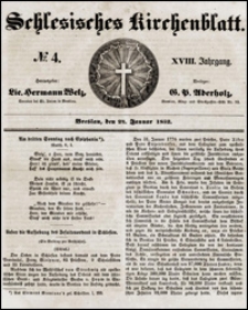 Schlesisches Kirchenblatt. Jg. 18, Nr. 4 (1852) + Beilage