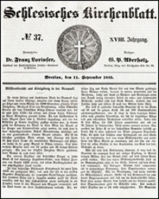 Schlesisches Kirchenblatt. Jg. 18, Nr. 37 (1852) + Beilage