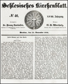 Schlesisches Kirchenblatt. Jg. 18, Nr. 46 (1852) + Beilage