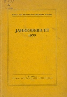 Jahresbericht. 1939