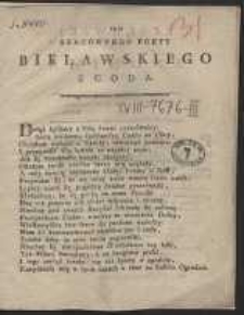 Do Szacownego Poety Bielawskiego Zgoda