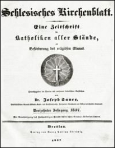 Schlesisches Kirchenblatt. Jg. 13, Inhalts-Verzeichniß (1847)