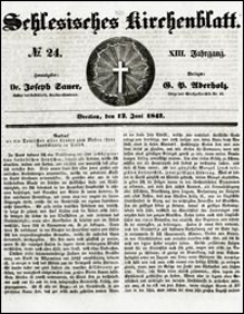 Schlesisches Kirchenblatt. Jg. 13, Nr. 24 (1847) + Beilage