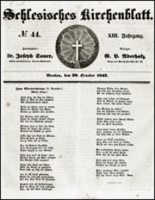 Schlesisches Kirchenblatt. Jg. 13, Nr. 44 (1847) + Beilage