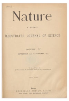 Nature : a Weekly Illustrated Journal of Science. Volume 90, 1912 September 26 [No. 2239]