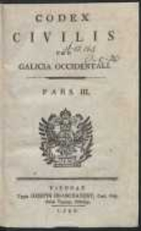 Codex Civilis Pro Galicia Occidentali. Ps. 3