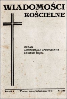 Wiadomości Kościelne. R. 3, 1948, nr 3-5