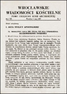 Wrocławskie Wiadomości Kościelne. R. 12, 1957, nr 5
