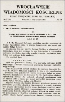 Wrocławskie Wiadomości Kościelne. R. 16, 1961, nr 2-3