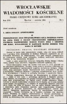 Wrocławskie Wiadomości Kościelne. R. 16, 1961, nr 6