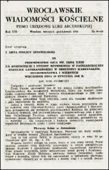 Wrocławskie Wiadomości Kościelne. R. 16, 1961, nr 9-10