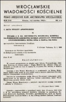 Wrocławskie Wiadomości Kościelne. R. 18, 1963, nr 5-6