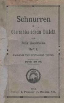 Schnurren in oberschlesischem Dialekt. H. 1