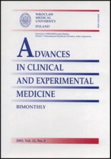 Advances in Clinical and Experimental Medicine, Vol. 12, 2003, nr 5