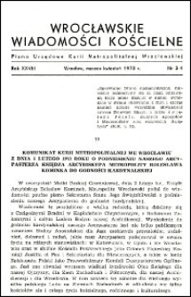 Wrocławskie Wiadomości Kościelne. R. 28, 1973, nr 3-4