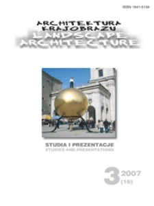 Architektura Krajobrazu : studia i prezentacje 3, 2007