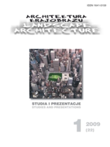 Architektura Krajobrazu : studia i prezentacje 1, 2009