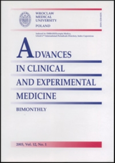 Advances in Clinical and Experimental Medicine, Vol. 12, 2003, nr 1