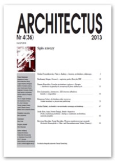 Architectus : Pismo Wydziału Architektury Politechniki Wrocławskiej, 2013, nr 4 (36)