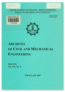 Archives of Civil and Mechanical Engineering, Vol. 7, 2007, nr 2