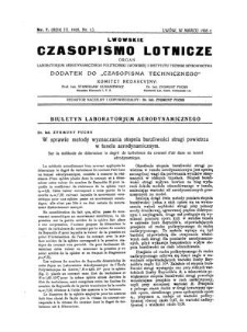 Lwowskie Czasopismo Lotnicze. R. 3, marzec 1935, Nr 1
